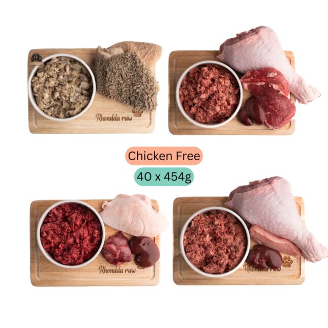 Rhondda Raw Chicken - Free Bulk Deal 40 x 454g - For Sensitive Pups